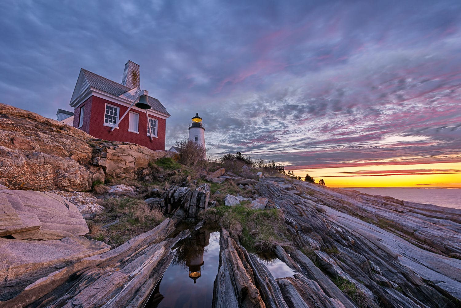 Tower reflection at Pemaquid Point Coast of Maine Cottage Rentals